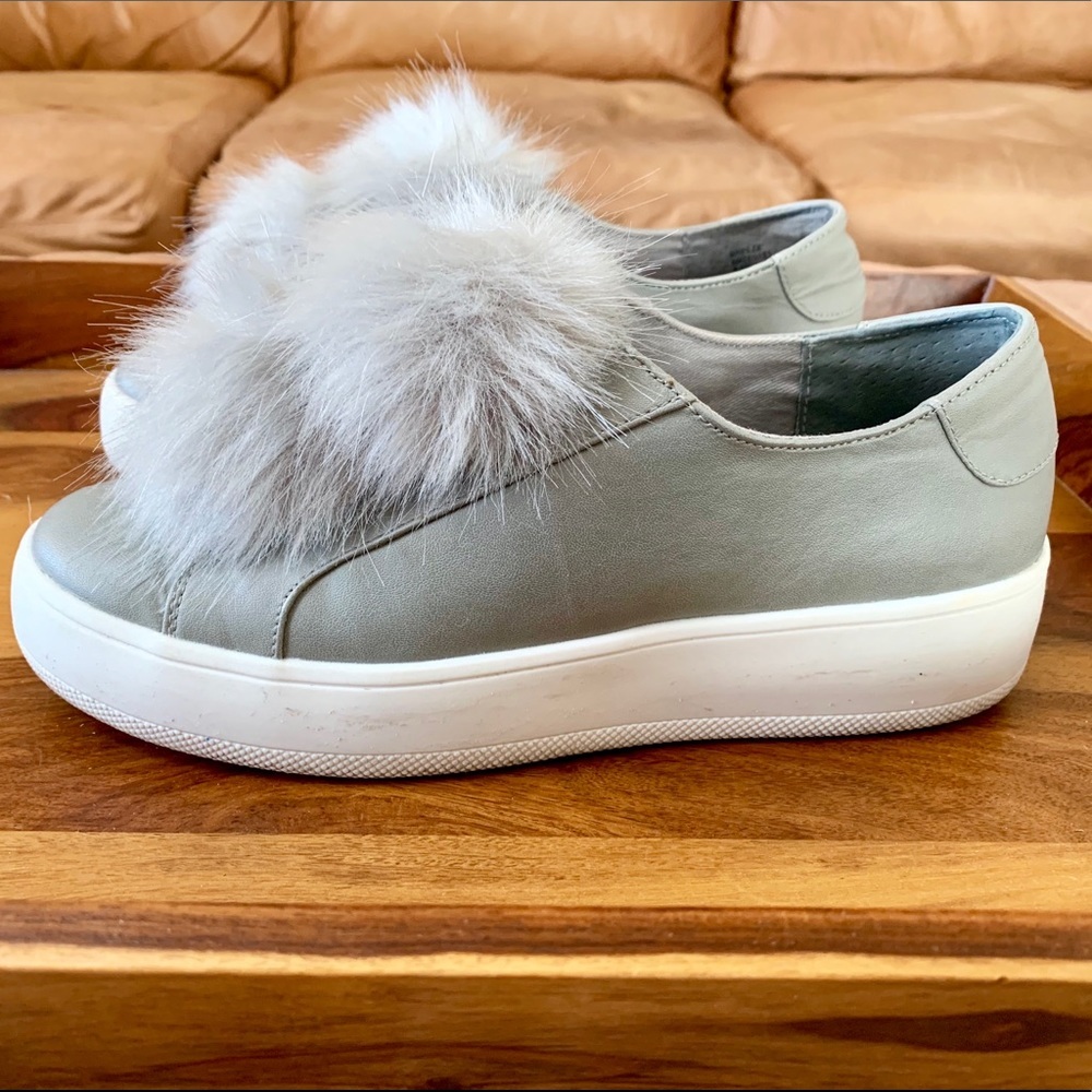 Steve Madden Faux Fur Pom Pom Shoes